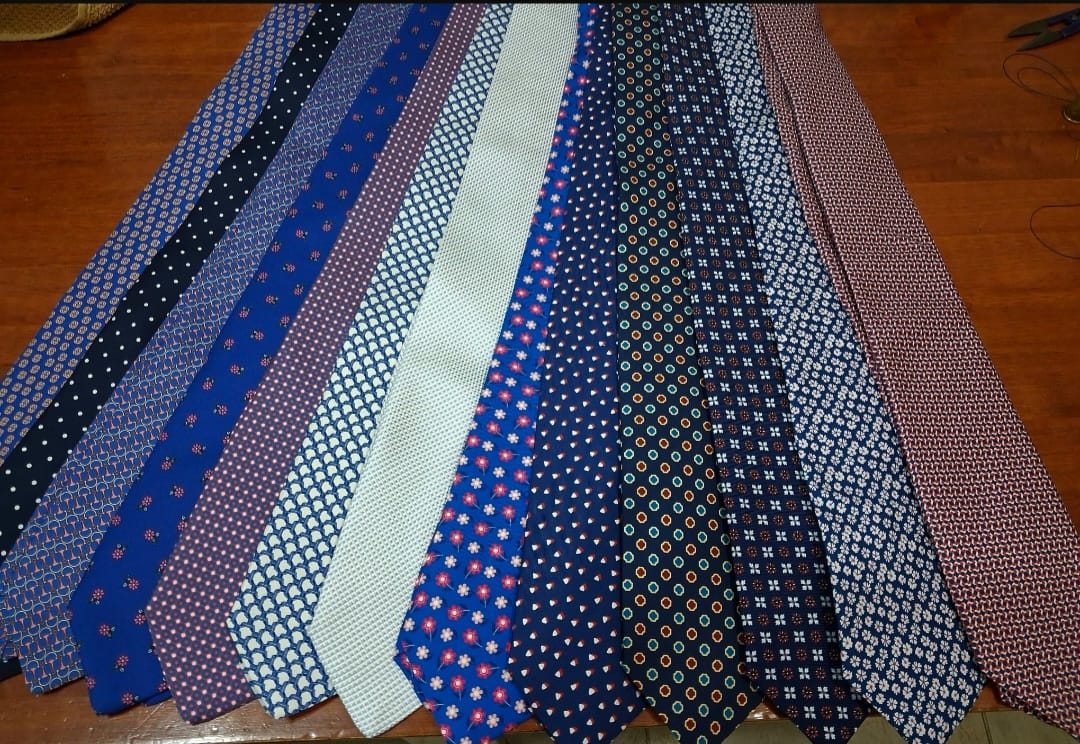 Three-Fold Printed Silk